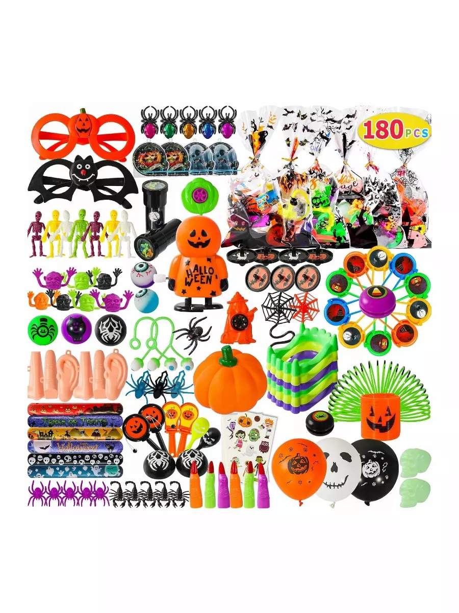 180-Piece Halloween Party Toys Assortment