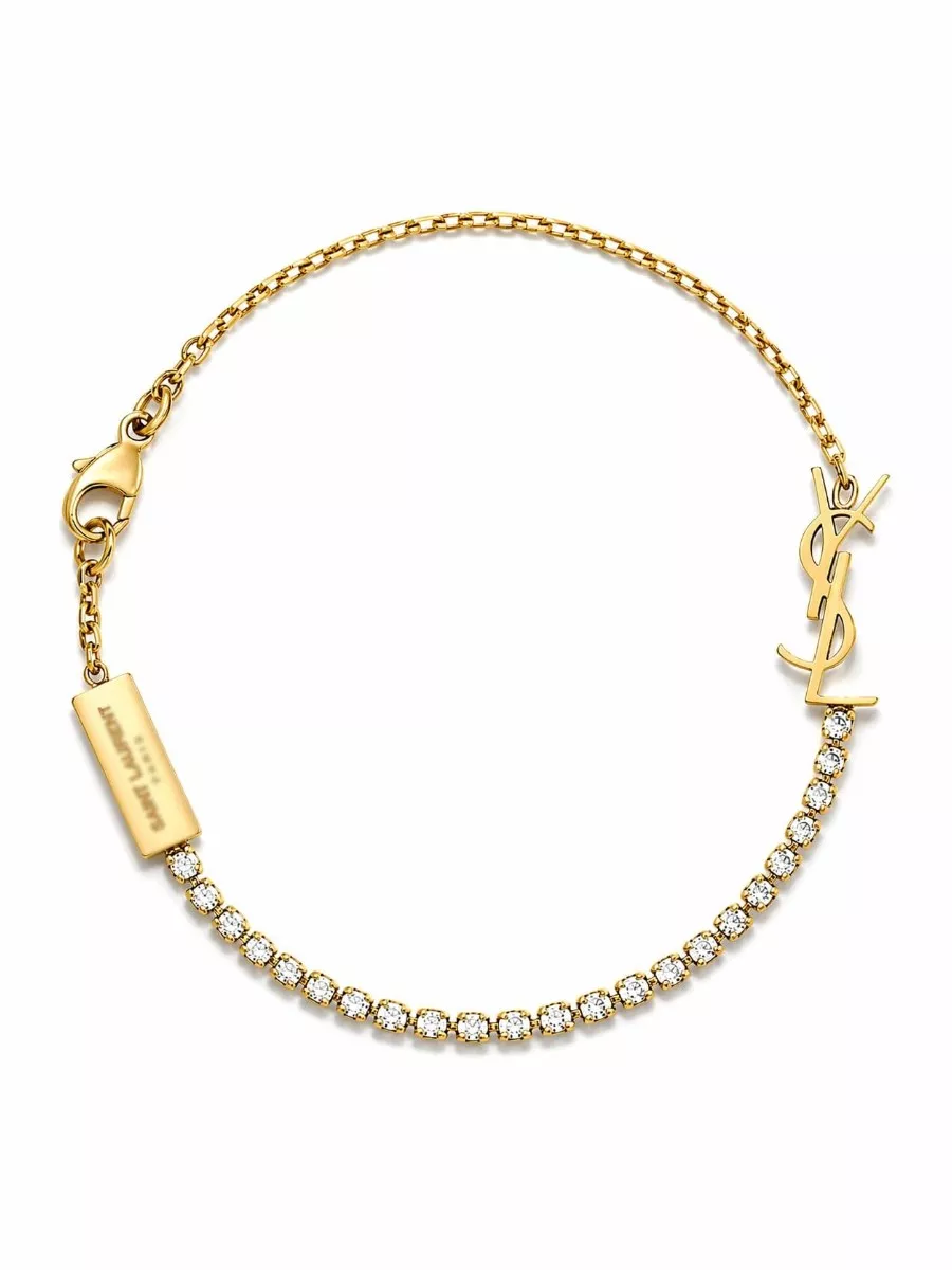 18K Gold Plated Diamond Alphabet Bracelet for Women