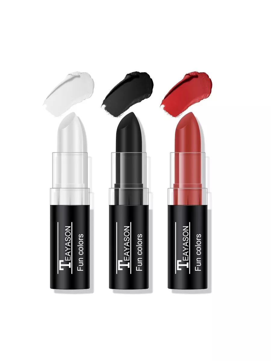3 Colors Face Body Paint Stick - White, Black, Red