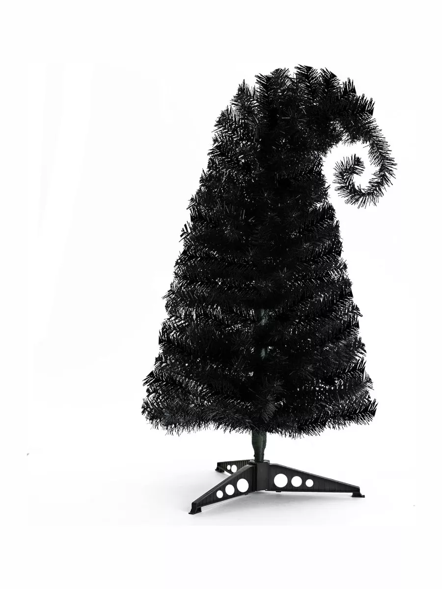 3FT Artificial Christmas Tree - Black Tabletop Pine Tree with Plastic Stand
