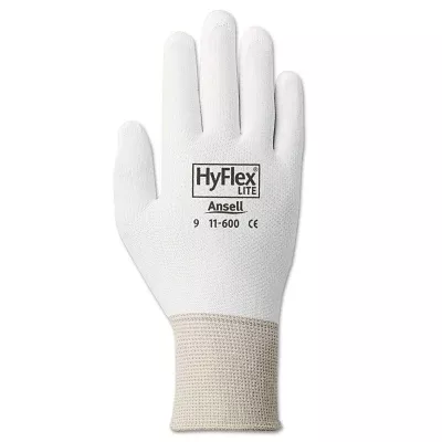 Ansell 103328 11-600 Palm-Coated Gloves Size 8 White