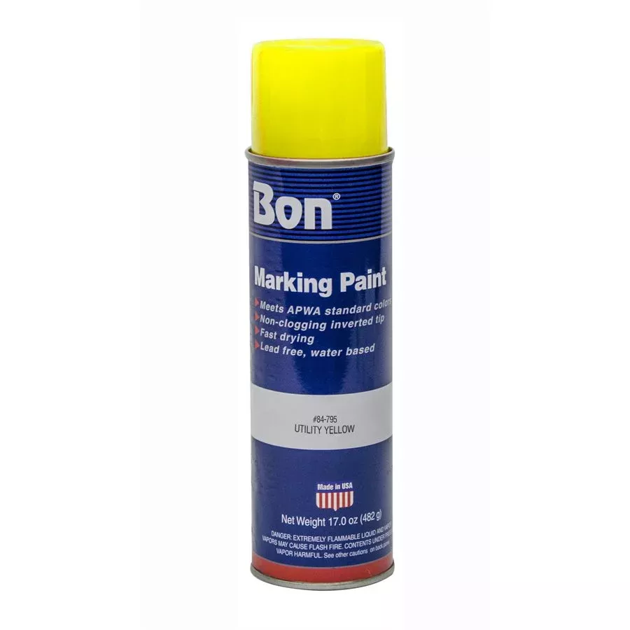 Bon 84-795 Marking Paint Utility Yellow 20 oz (12/PKG)