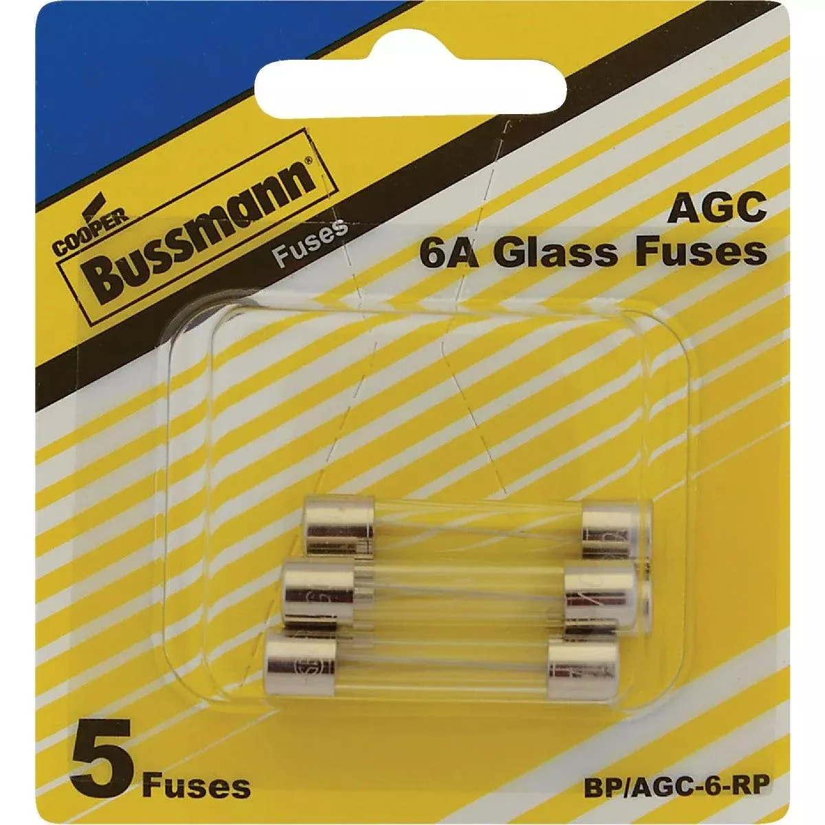 Bussmann BP/AGC-6-RP 6A AGC Glass Tube Electronic Fuse Pack