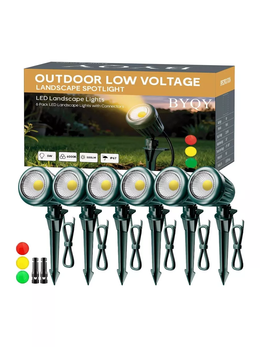 BYQY 5W Low Voltage IP67 Waterproof Outdoor Landscape Spotlight