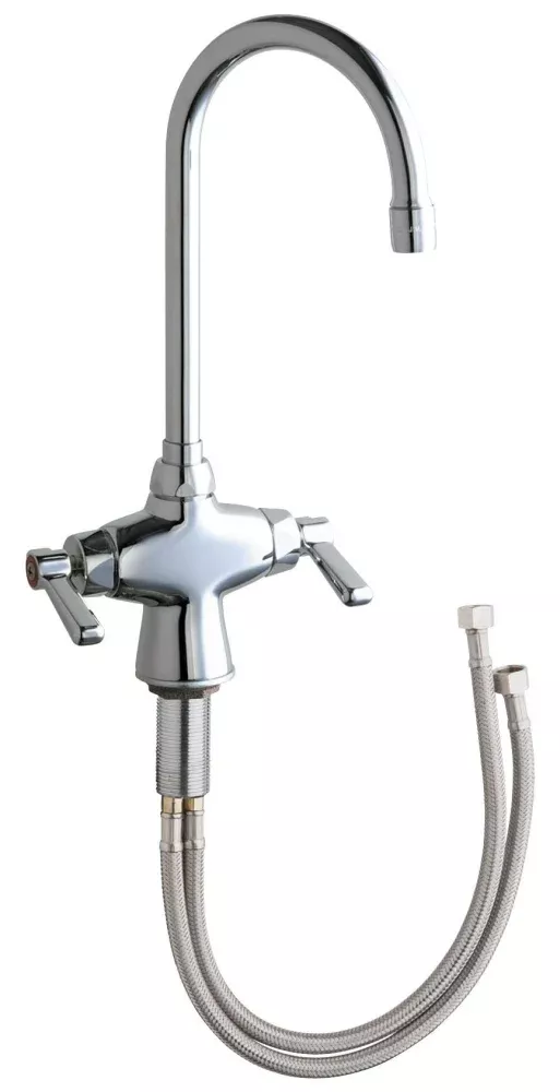 Chicago Faucets 50-ABCP Kitchen Faucet 2-Handle Deck Mount