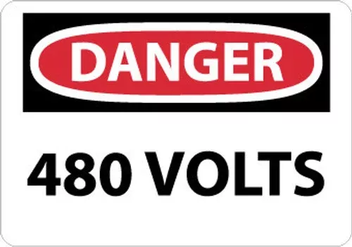DANGER 10 X 7 480 V SFTY DECAL