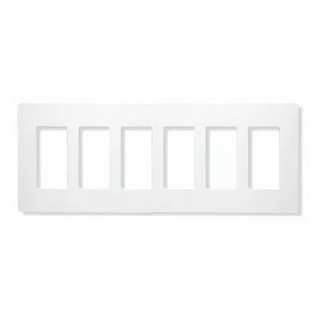 EATON PJ6W Medium Size Toggle Switch Wallplate, 6 Gangs