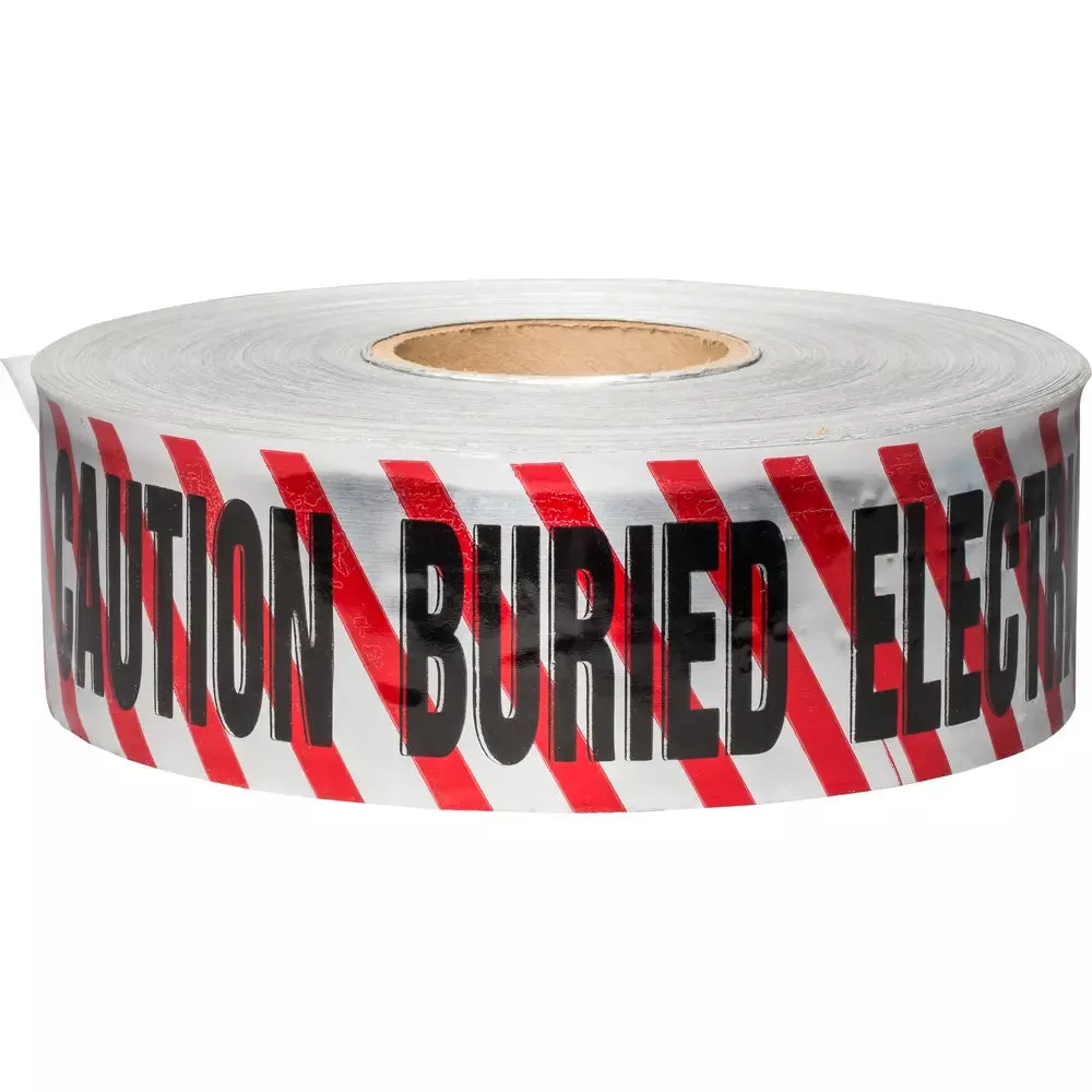 F4P DBTAPE3 Detectable Red Elect Caution Tape 1000 Feet