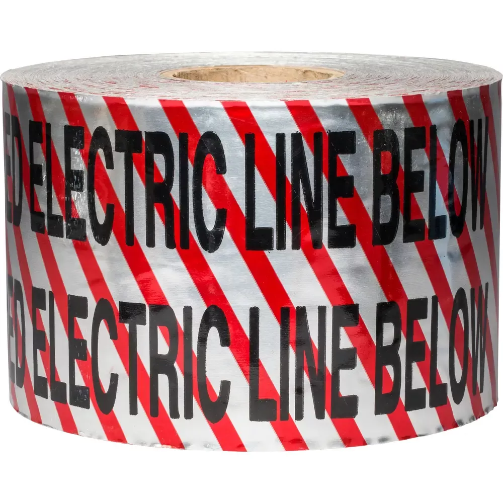 F4P DBTAPE6 DETECTABLE RED ELECT CAUTION TAPE 1000FT