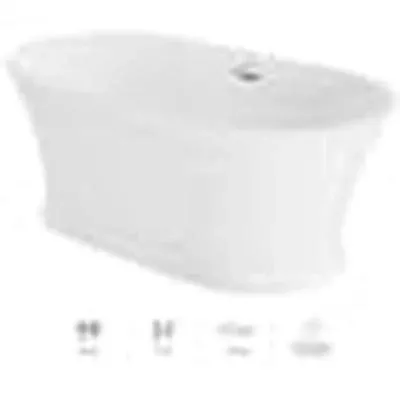 Jacuzzi SE10W59 Acrylic Free Standing Oval Bath