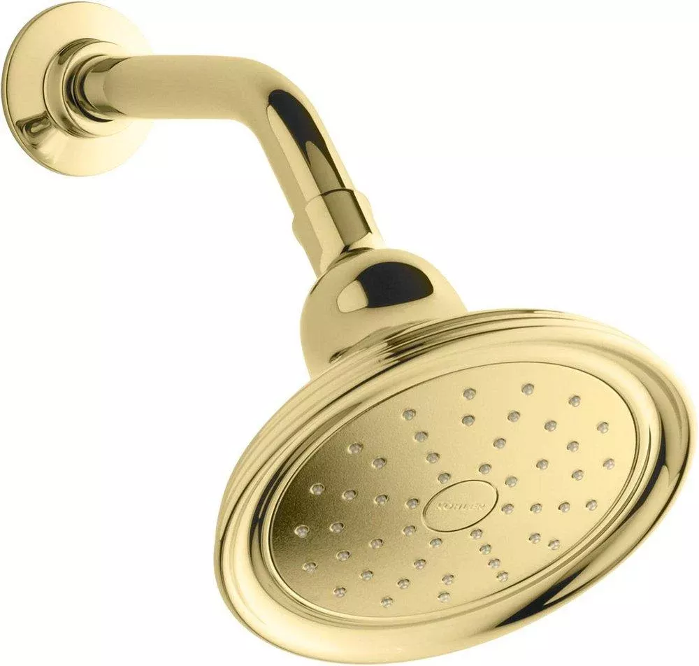 KOHLER 45413-G-PB Devonshire Single Function Showerhead in Vibrant Polished Brass