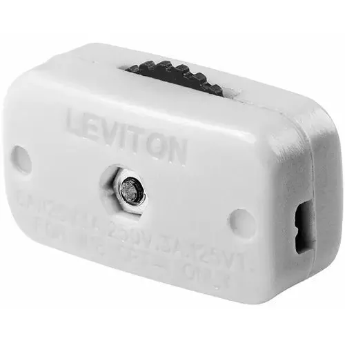 Leviton C24-00423-3KW 3A/6A White Dial Cord Switch