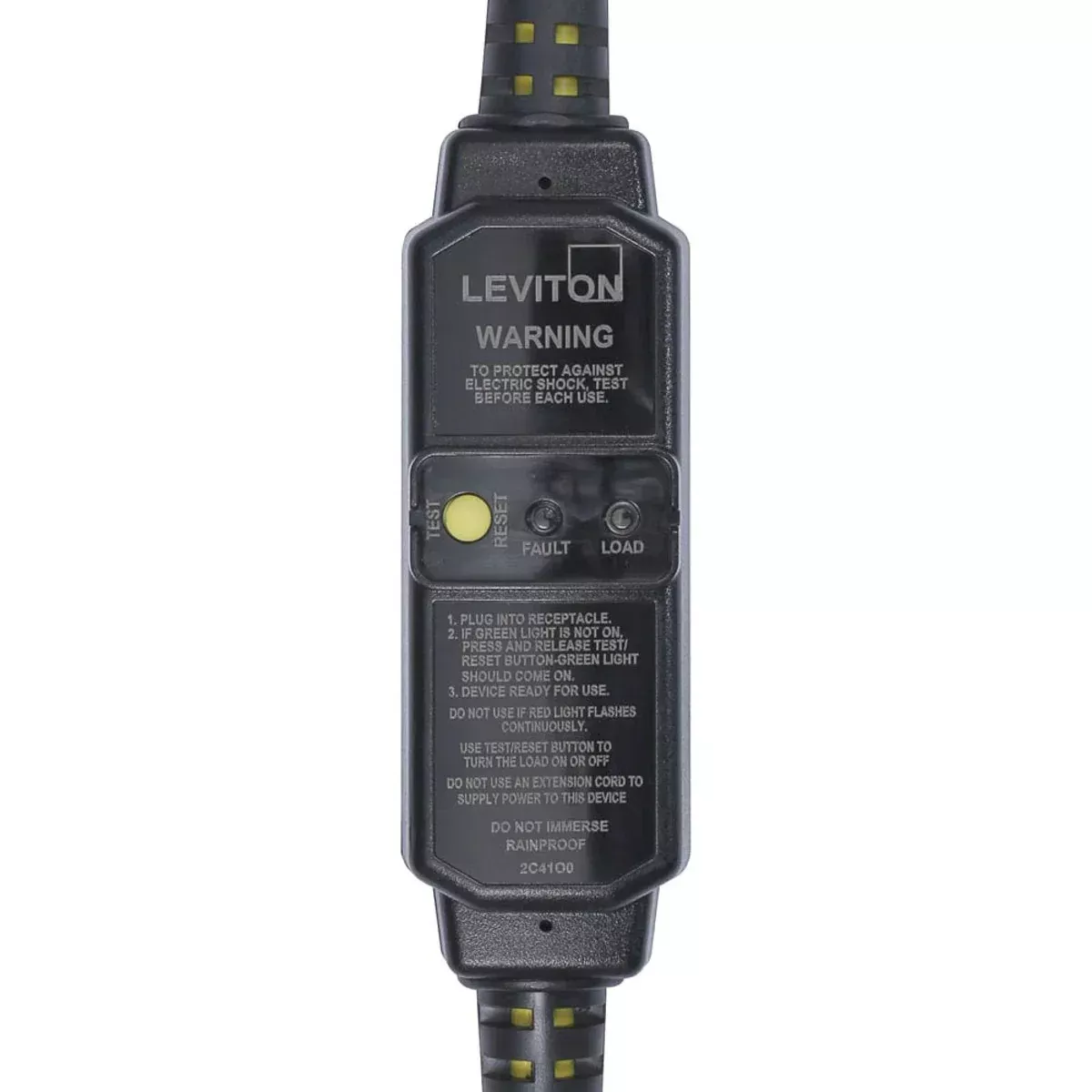 LEVITON GSCA1-2C Self-Test GFCI Cord Set 15A 2 ft