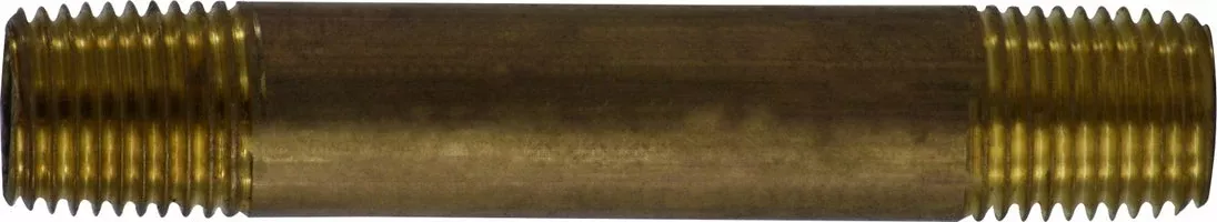 Midland 40020 1/4 X Close Red Brass Nipple