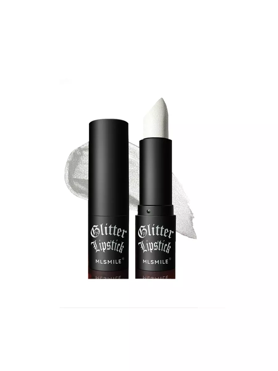 MIESCHER Diamond Lipstick Lip Gloss - Long Lasting Waterproof Glitter Lipstick & Eyeshadow, White