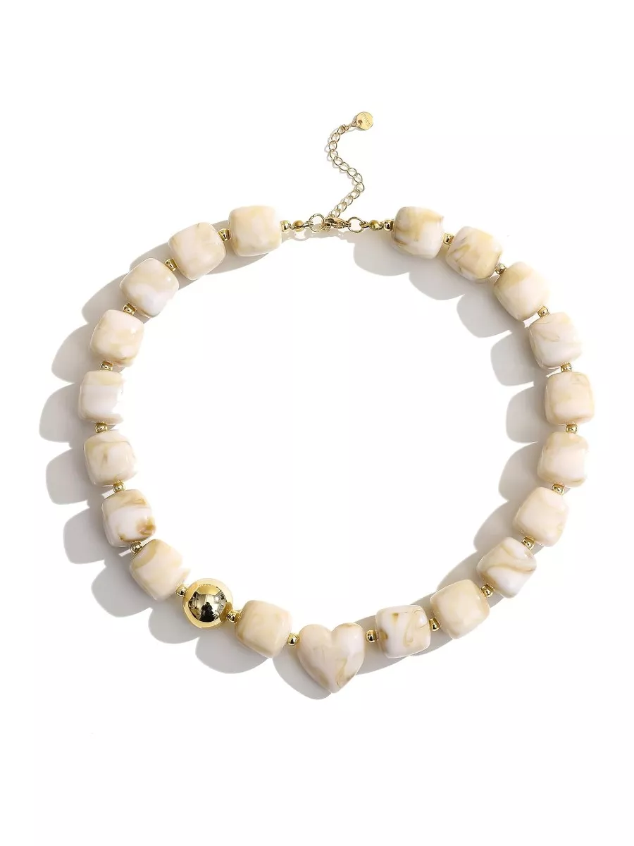 Nofywe Colorful Resin Chunky Beaded Choker Necklace for Women