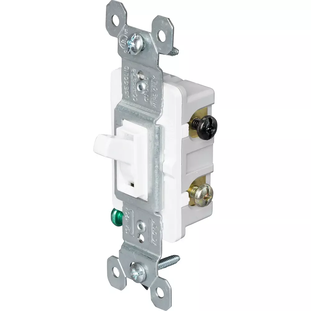 Pass & Seymour 663WG Toggle, Grounding Type, Thermoplastic 1.25