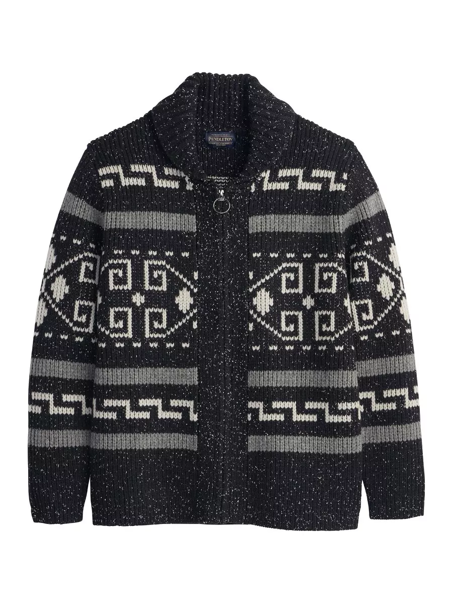 Pendleton Men's The Original Westerley Wool Cable Knit Zip Cardigan Sweater
