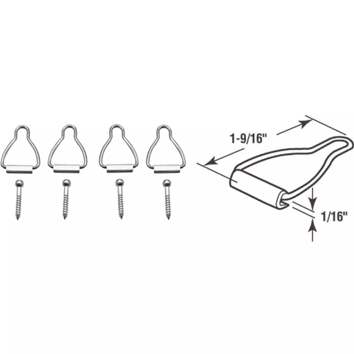 Prime-Line PL7768 Spline Channel Bail Latch 4-Pack