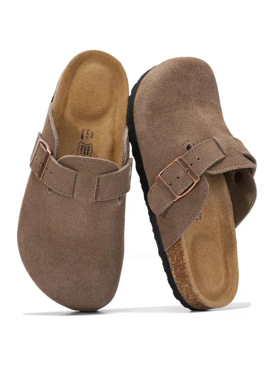 Project Cloud Genuine Leather Slip-on Footbed Clogs