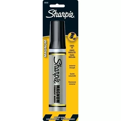 Sharpie 2178494 Magnum Permanent Marker Black Oversized Broad Chisel Tip 6 EA/BX