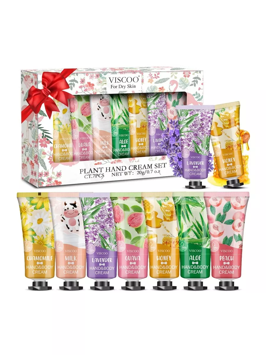 VISCOO Natural Hand Cream Gift Set 7 Pack