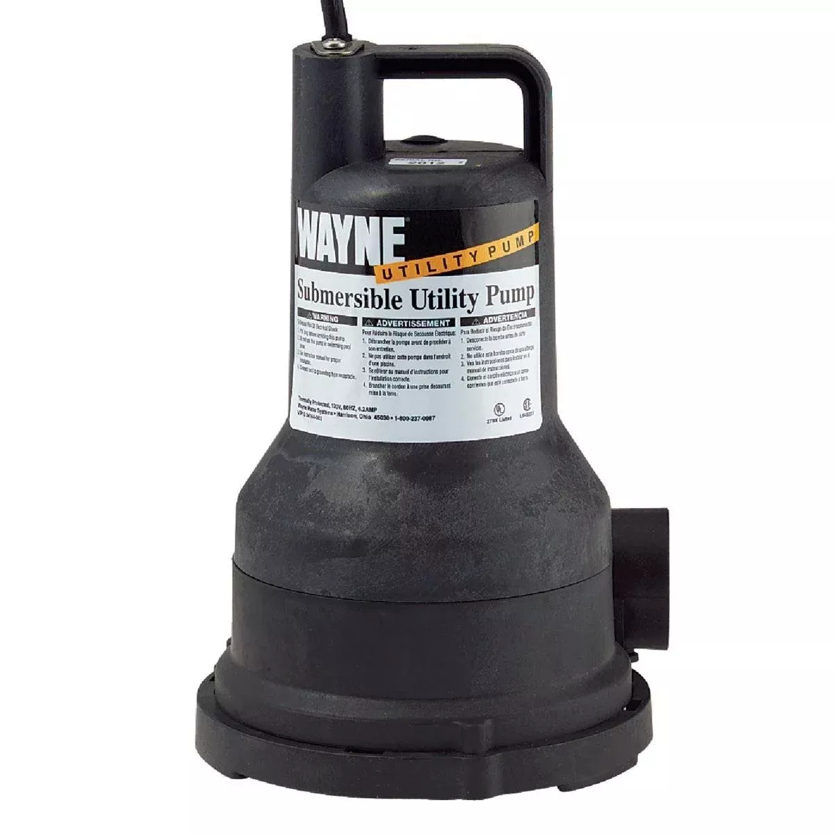 WAYNE VIP30 Submersible Utility Pump 1/3 HP