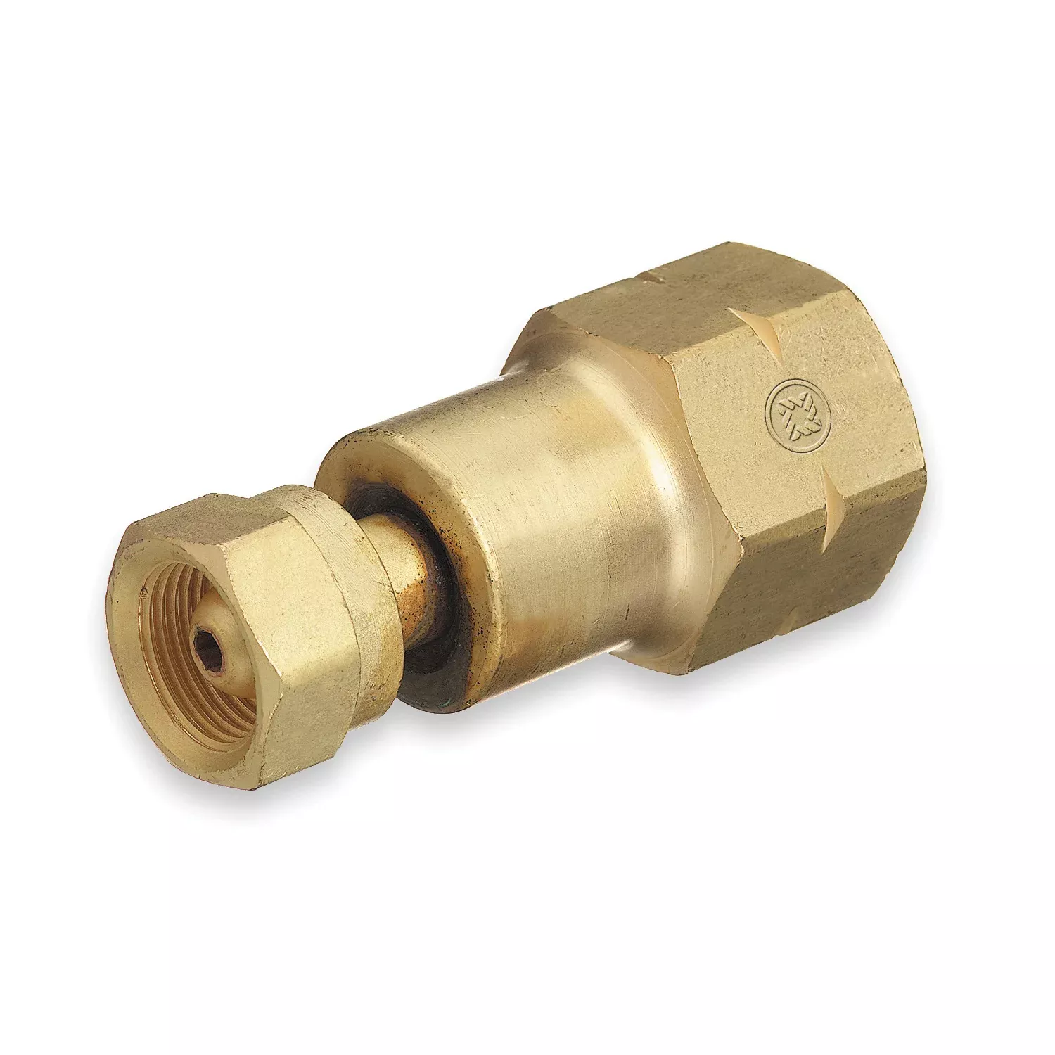 WESTERN ENTERPRISES WD-324 Brass Cylinder Adaptor 3000 psig CGA-200 x CGA-510