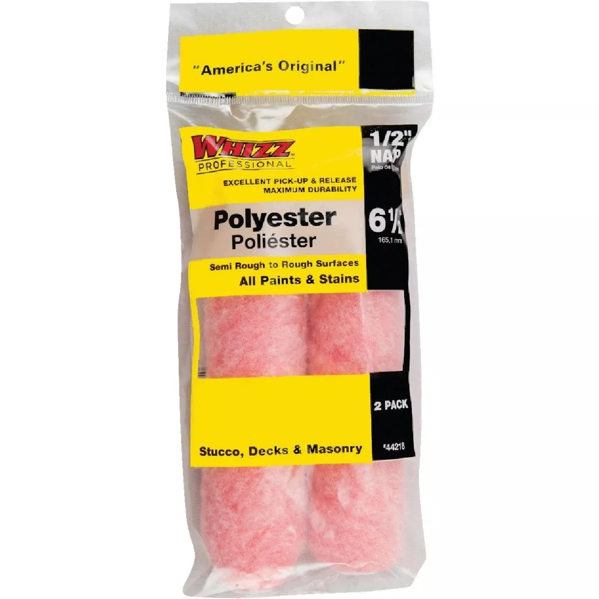 Whizz 44218 Domed End Cap Polyester Knit Fabric Roller Cover (2-Pack)