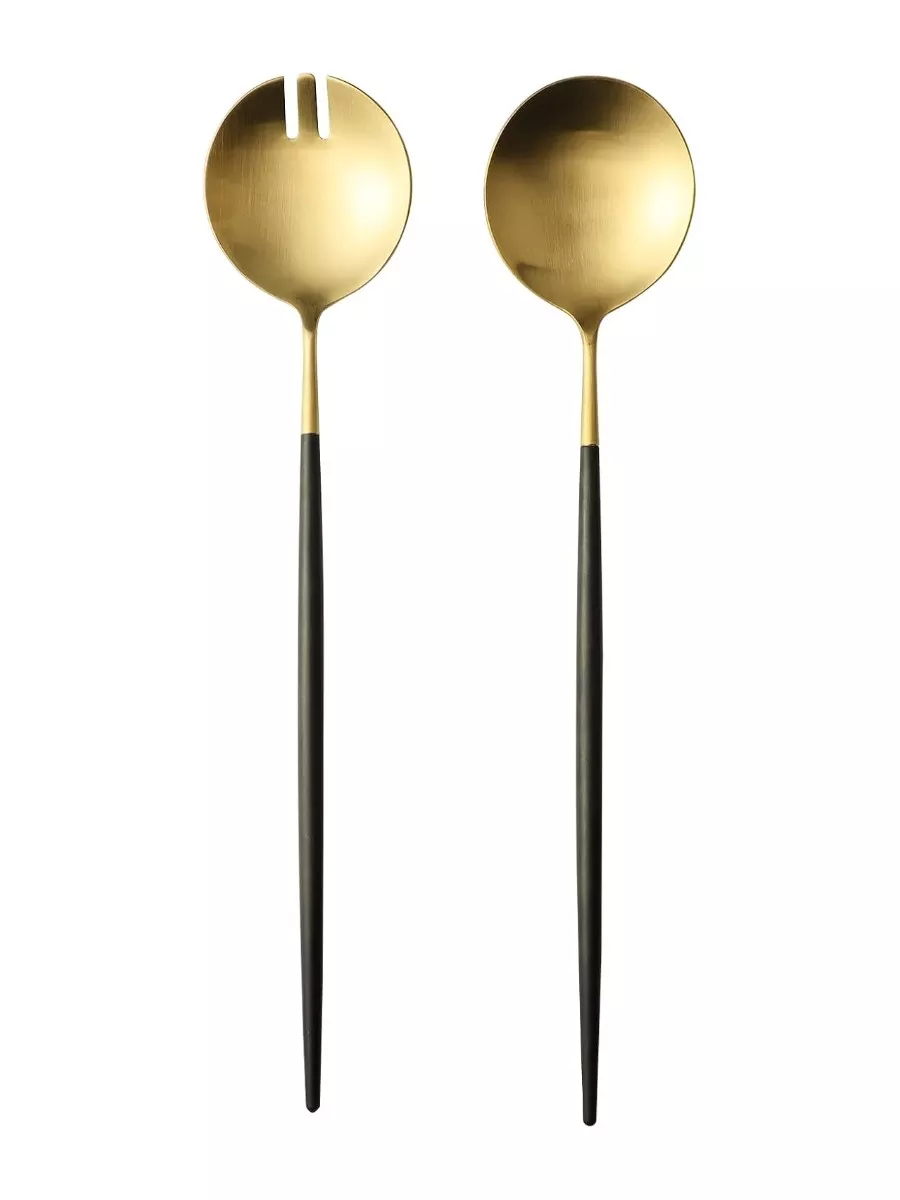 Zerophilo Salad Servers Spoon and Fork Set 11.41 inch